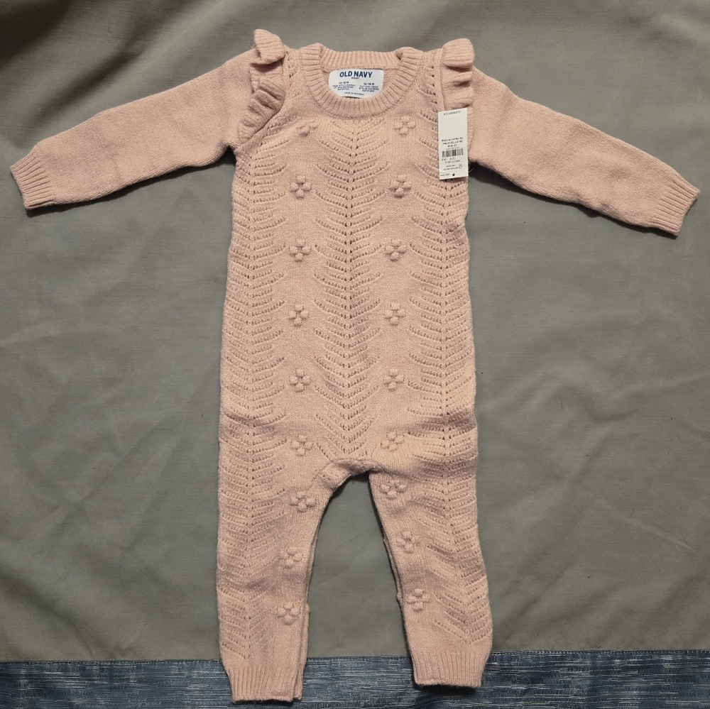 Old Navy Blush Knit Baby Bodysuit